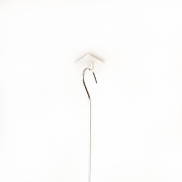 Crochet pour plafond suspendu, 2 po de long, paquet de 2, blanc 